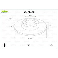 297609 VALEO Гальмівний диск
