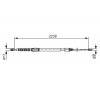 1 987 482 373 BOSCH Тросик, cтояночный тормоз