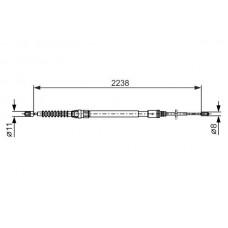 1 987 482 373 BOSCH Тросик, cтояночный тормоз