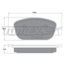 TX 17-70 TOMEX Brakes Комплект гальмівних колодок дисковий гальм
