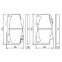 0 986 494 497 BOSCH Комплект гальмівних колодок дисковий гальм