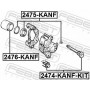 2474-KANF-KIT FEBEST Напрямний болт корпус скоби гальма