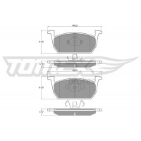 TX 18-73 TOMEX Brakes Комплект гальмівних колодок дисковий гальм