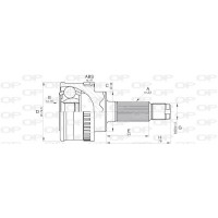 CVJ5570.10 OPEN PARTS Шарнирный комплект, Привідний вал