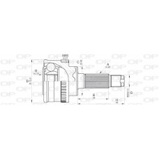 CVJ5570.10 OPEN PARTS Шарнирный комплект, Привідний вал