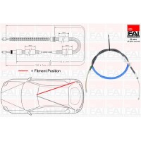 FBC0124 FAI AutoParts Тросик, cтояночный тормоз
