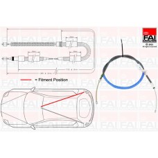 FBC0124 FAI AutoParts Тросик, cтояночный тормоз