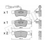 22-0661-1 METELLI Комплект гальмівних колодок дисковий гальм