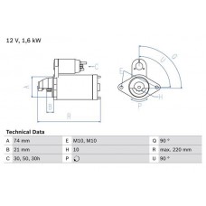 0 986 022 930 BOSCH Стартер