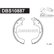 DBS10887 DANAHER Комплект гальмівних колодок