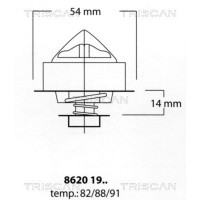 8620 1988 TRISCAN Термостат охолоджувальна рідина