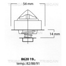 8620 1988 TRISCAN Термостат охолоджувальна рідина