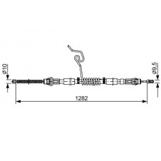 1 987 482 462 BOSCH Тросик, cтояночный тормоз