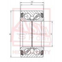 DAC45840042-40 ASVA Підшипник ступиці колеса