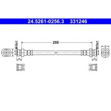 24.5261-0256.3 ATE Гальмівний шланг