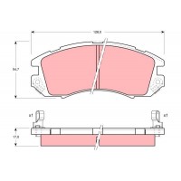 GDB989 TRW Комплект гальмівних колодок дисковий гальм