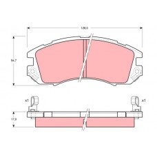 GDB989 TRW Комплект гальмівних колодок дисковий гальм