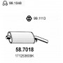 58.7018 ASSO Глушник вихлопних газів кінцевий