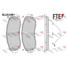BL2534B1 FTE КомплеК т гальмівних колодок, дискове гальмо
