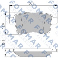 FO 935681 FOMAR Friction Комплект гальмівних колодок дисковий гальм