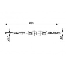 1 987 477 322 BOSCH Тросик, cтояночный тормоз