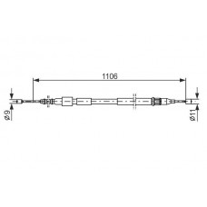 1 987 477 529 BOSCH Тросик, cтояночный тормоз