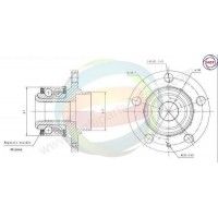 70-210079 MULTIPARTS Комплект підшипника ступиці колеса