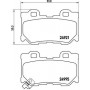 P 56 095 BREMBO Комплект гальмівних колодок дисковий гальм