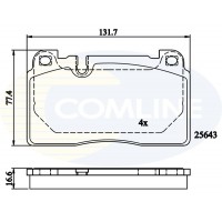 CBP02302 COMLINE Комплект гальмівних колодок дисковий гальм