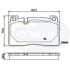 CBP02302 COMLINE Комплект гальмівних колодок дисковий гальм