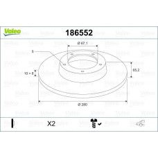 186552 VALEO Гальмівний диск
