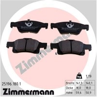 25196.180.1 ZIMMERMANN Комплект гальмівних колодок дисковий гальм