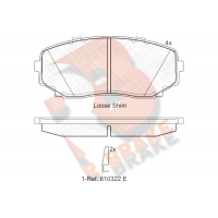 RB1962 R BRAKE Комплект гальмівних колодок дисковий гальм