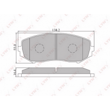 BD-7302 LYNXauto Комплект гальмівних колодок дисковий гальм