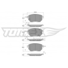 TX 19-39 TOMEX Brakes Комплект гальмівних колодок дисковий гальм