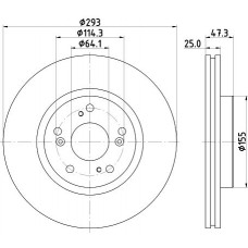 8DD 355 119-571 HELLA Гальмівний диск
