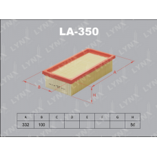 Повітряний фільтр LYNXauto LA-350
