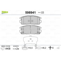 598941 VALEO Комплект гальмівних колодок дисковий гальм