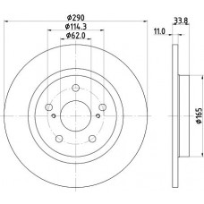 8DD 355 116-121 HELLA Гальмівний диск
