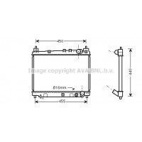 TO2258 AVA QUALITY COOLING Радіатор охолодження двигуна