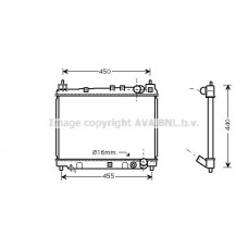 TO2258 AVA QUALITY COOLING Радіатор охолодження двигуна