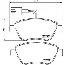 P 23 140 BREMBO Комплект гальмівних колодок дисковий гальм