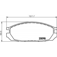 8DB 355 026-751 HELLA PAGID Комплект гальмівних колодок дисковий гальм