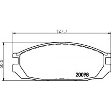8DB 355 026-751 HELLA Комплект гальмівних колодок дисковий гальм