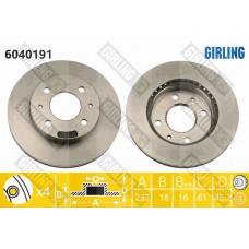 6040191 GIRLING Гальмівний диск