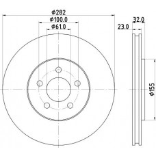 8DD 355 120-621 HELLA Гальмівний диск