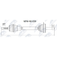 NPW-RE-039 NTY Привідний вал