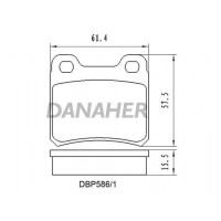 DBP586/1 DANAHER Комплект гальмівних колодок дисковий гальм