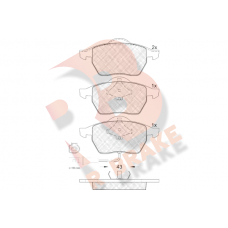 RB1396 R BRAKE Комплект гальмівних колодок дисковий гальм