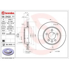 09.D422.11 BREMBO Гальмівний диск